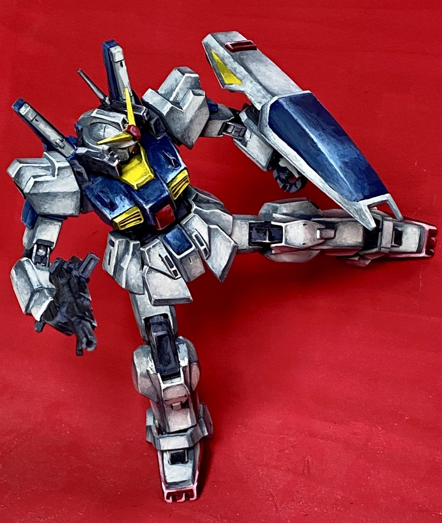 1/144 ガンダムマークⅡ 筆塗りイラスト風–5枚目/制作者：@j_gunaka