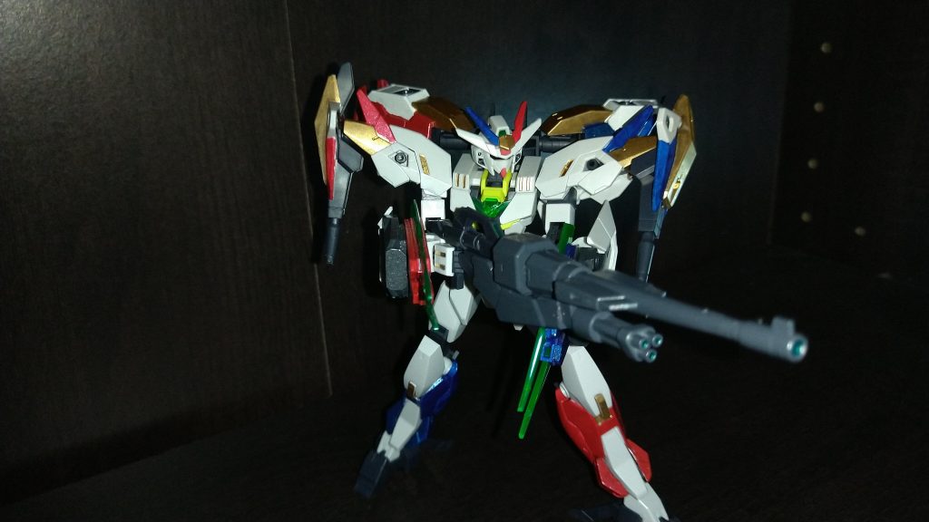 新装備のライフルはチェンジリングを用いる事で長距離射撃、高速飛行でのバルカンの2種を選べる様になりました

長距離射撃で味方の援護を行いつつ、バルカンに切り替えその機動力で前線へ

欠点として、ジュピターヴの物よりバルカンの威力が少し弱いという所があります