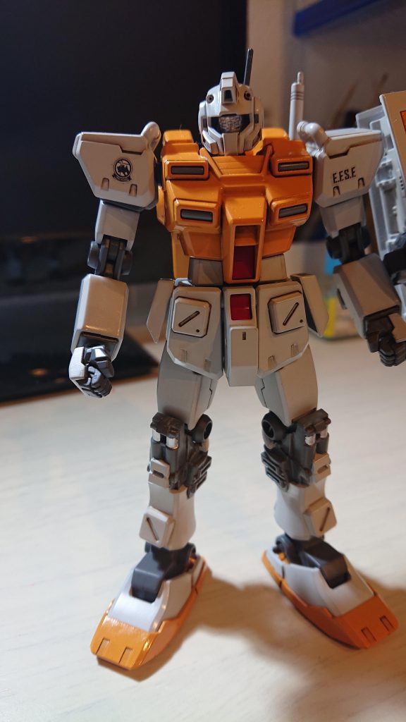 制作途中です。ふくらはぎの内部ディテールも塗り分けました。