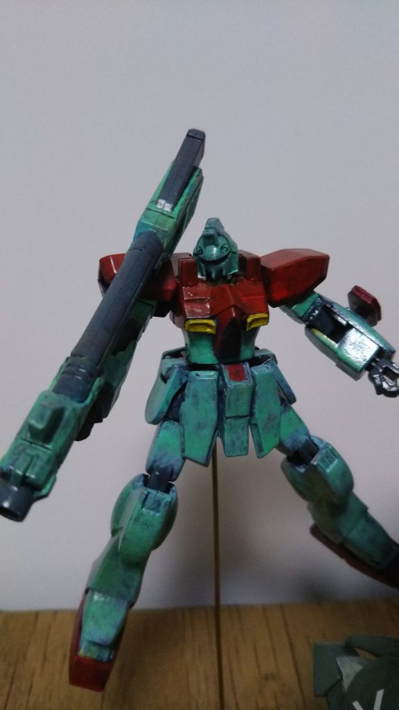 同じくレインボー迷彩からの筆塗りジムカラー。