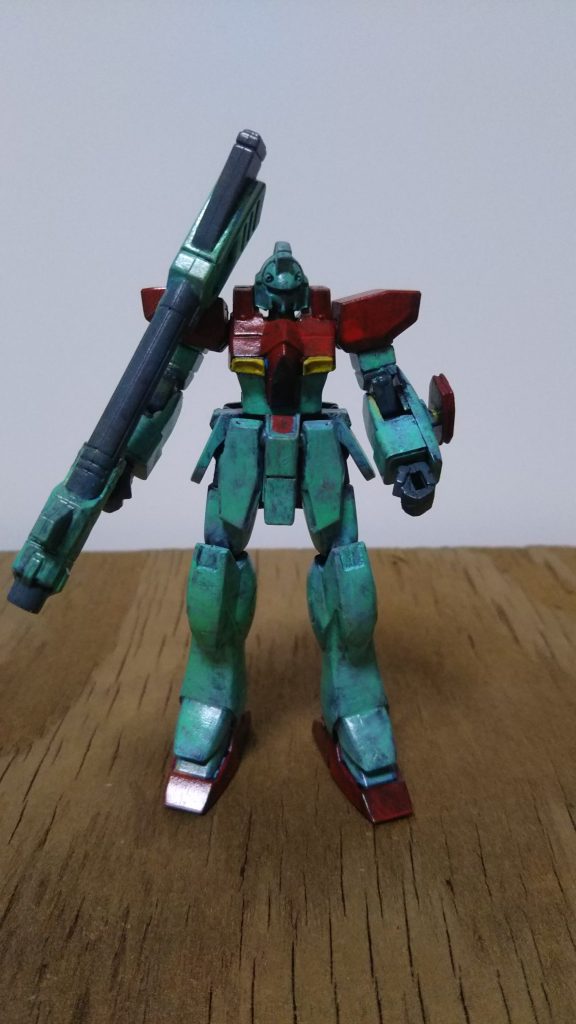 食玩ガンイージ。お決まりのジムカラーで製作。