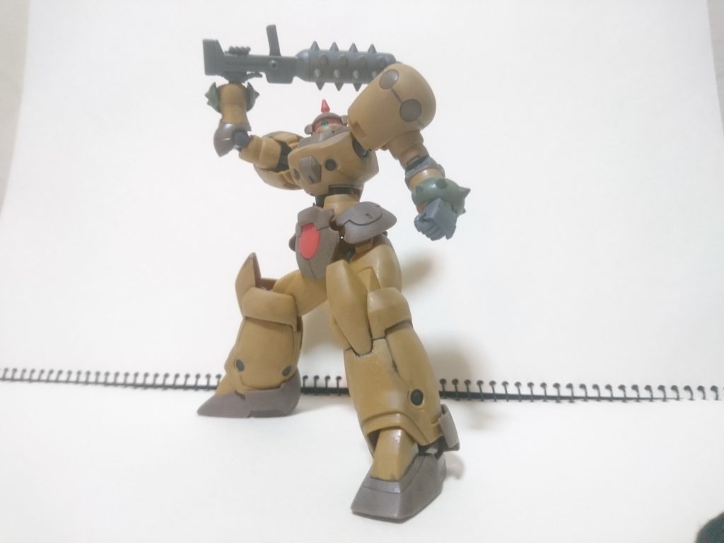 Gガンダムのデスアーミー、部分塗装と艶消し、ウェザリングで仕上げてみました。
 他作品とは違う独特なデザイン、好みですね！