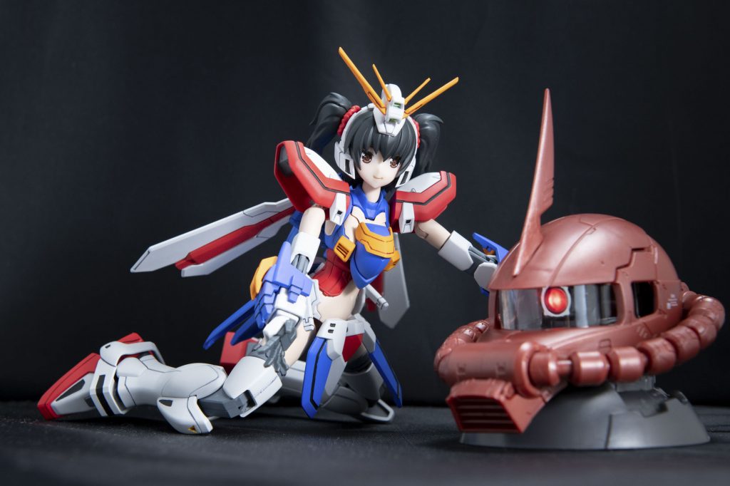 ザクヘッドとじゃれつく。…女の子っぽいポーズまったくわかんね