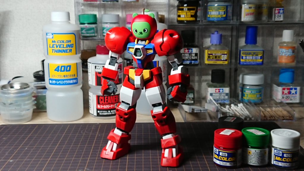 今回はタイタスの頭にポン付けしました。