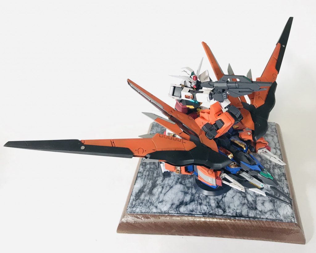 ディスティニーアーマーフライングモードに乗って高速シューティング