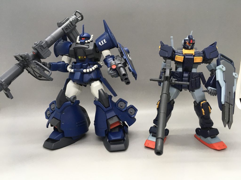 次回投稿予定のグフフライトタイプ(ジャブロー配備)とは同時製作。