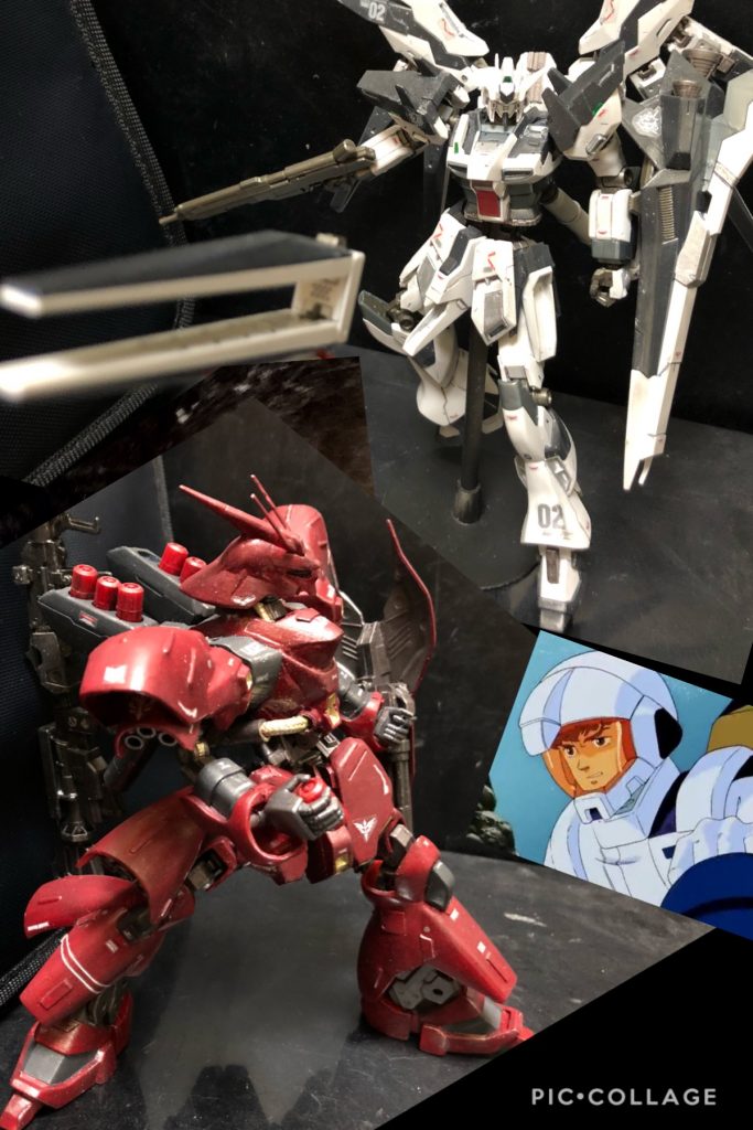 ギュネイ「大佐!所属不明のザク部隊がアクシズに向かってます!」シャア「私はそのような指示はしていない!下がらせろ。」ギュネイ「お前ら!下がれ!何故指示に従わない!?」アムロ「あれは....、味方なのか!?」ブライト「アムロ、聞こえるか!別の部隊がメテオブレイカーを持ってきてくれた。アレでアクシズを破砕する!アムロはシャアを遠ざけてくれ!」アムロ「援軍なのか?了解だ。」ギュネイ「大佐!アレはネオジオンの部隊ではありません!敵の部隊です!」シャア「何!?ザクに偽装してアクシズに取り付く作戦か!やるなブライト!」アムロ「行かせるか!」シャア「邪魔するか!アムロ君。ギュネイ!あのザクもどきを撃退しろ!」ギュネイ「はっ!」