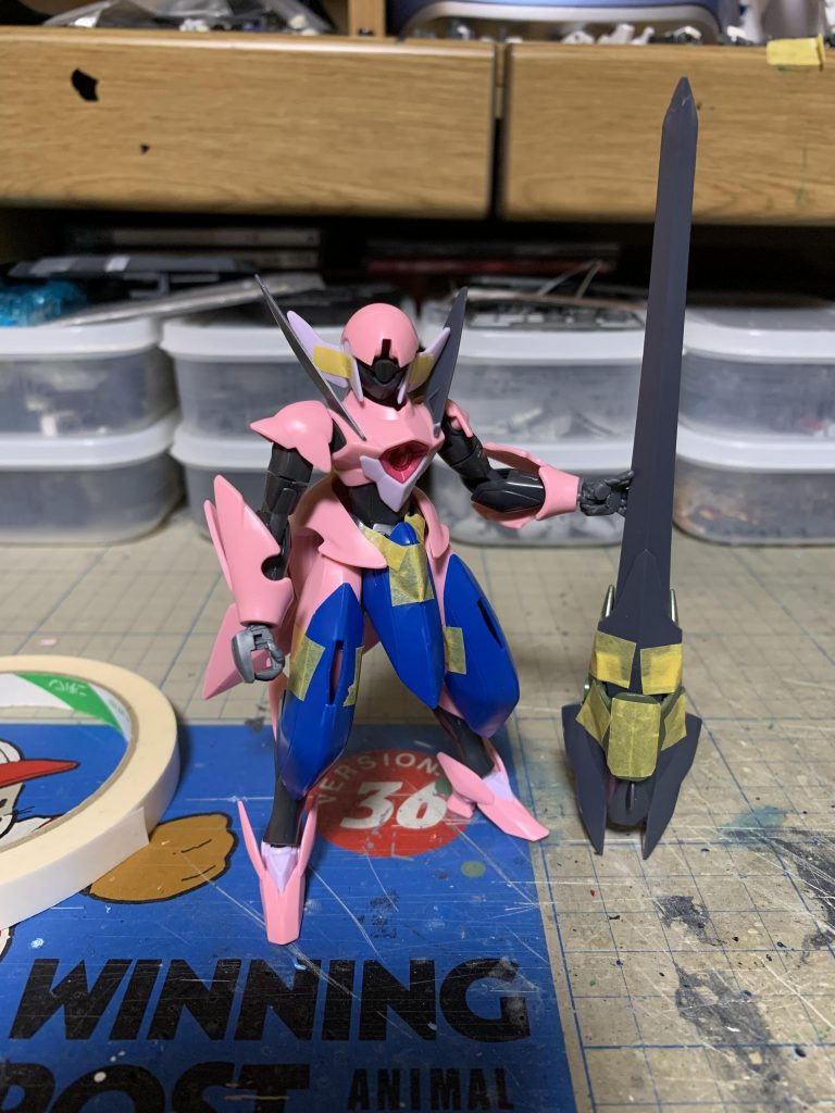 イメージ固めのための仮組み。ベアトリスを作った時の残りパーツを使っております。