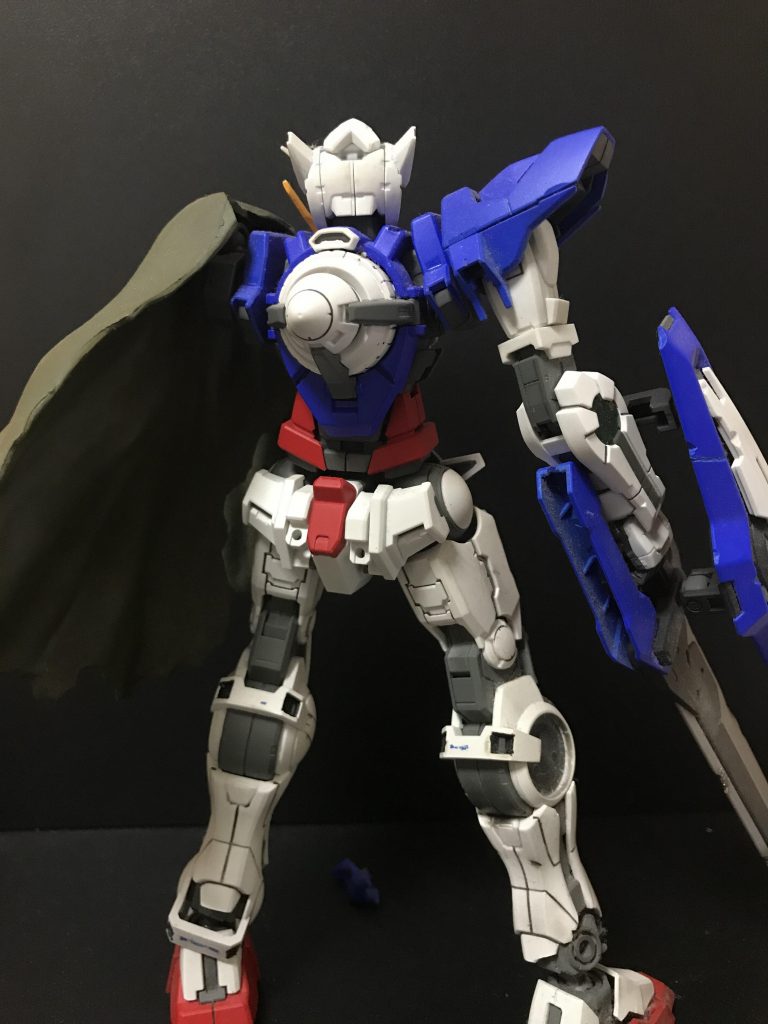 最後にお尻。デカールも貼る前に切り貼りして擦れてるようにしてみました。