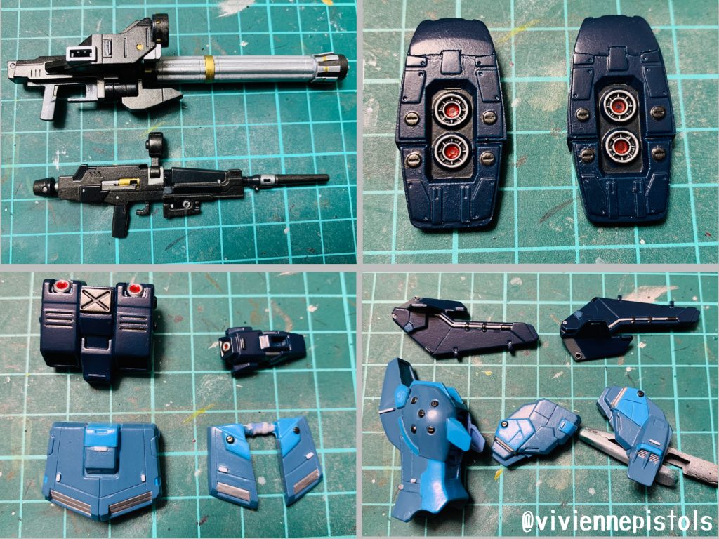 厚塗り感を防ぐ為に、アクリジョンの特性を活かし、3:2で希釈をし数回重ね塗りをしています。