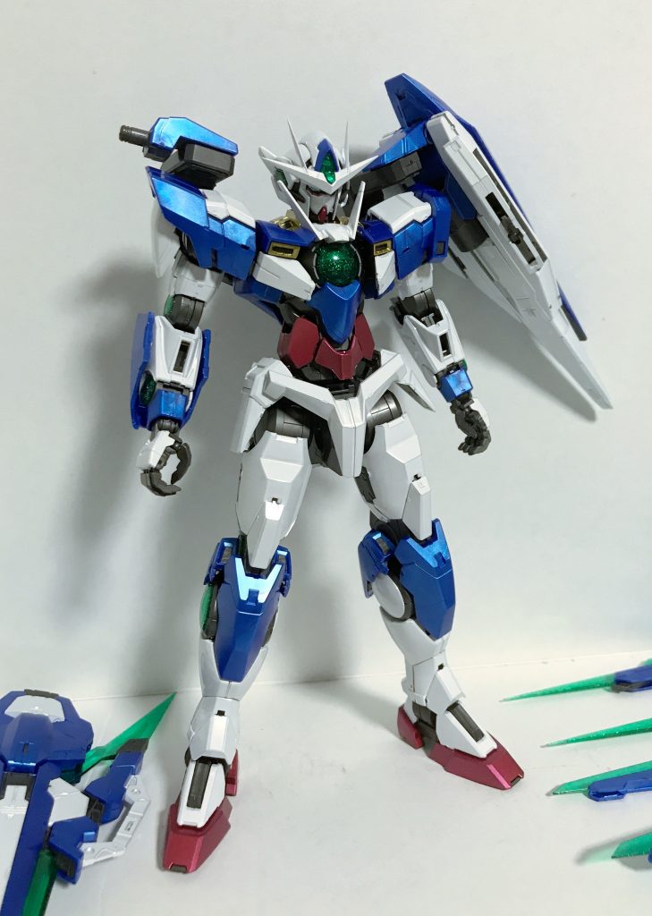 以上ダブルオークアンタフルセイバー スペシャルコーティングverでした。
通常バージョンの三倍くらいの値段ですがそれだけの価値あるキットで大満足です。