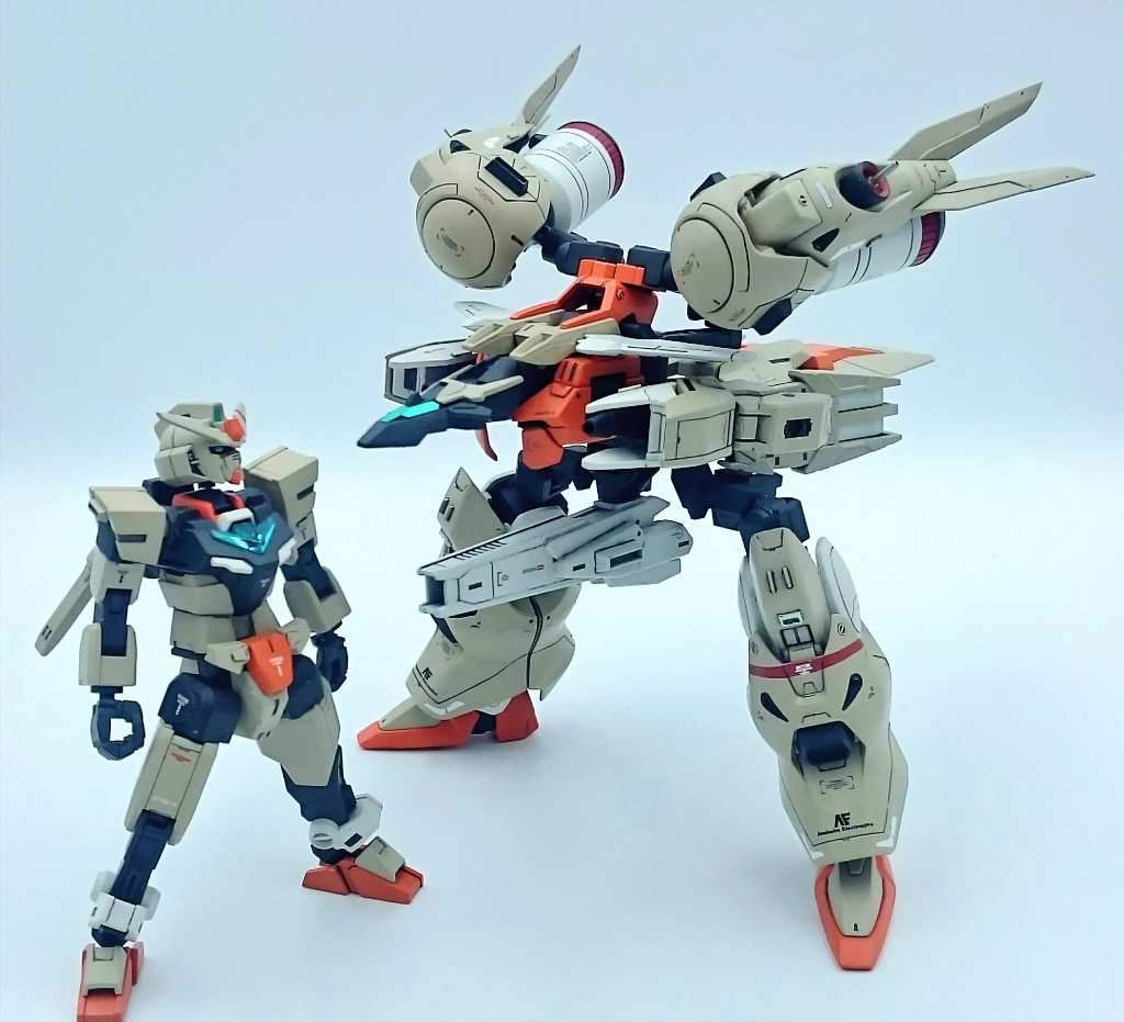 これも副産物なのですが重心がいい感じなのかこの姿で自立が可能です。
コアガンダム共々愛嬌がある感じで想定外の形態ですが気に入っています。