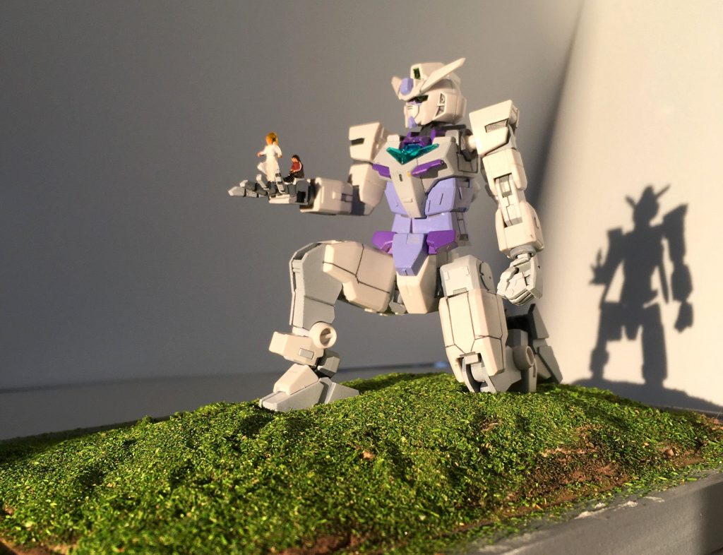 今日(2020.02.11)を逃すとコンテスト締め切りまで天候が崩れてしまうとのことなので、突貫作業で仕上げました。上腕の墨入れ忘れてます。　天然の夕日が欲しかったのです(あまり違いがわかりませんが)。