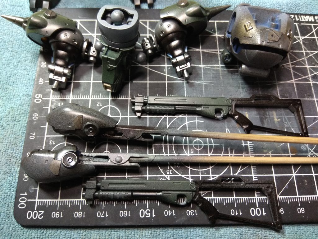 塗裝工事の期間、出きり限りで色分けします。