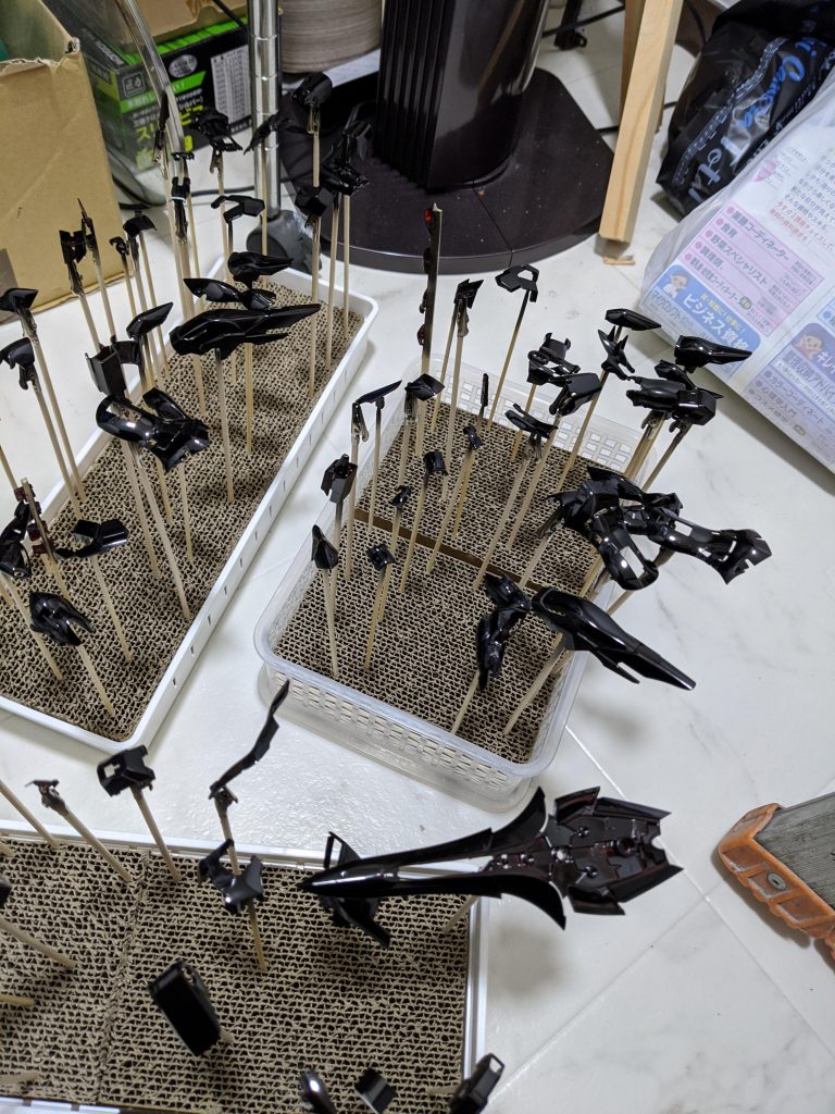 なるべくツヤツヤになるように一発で