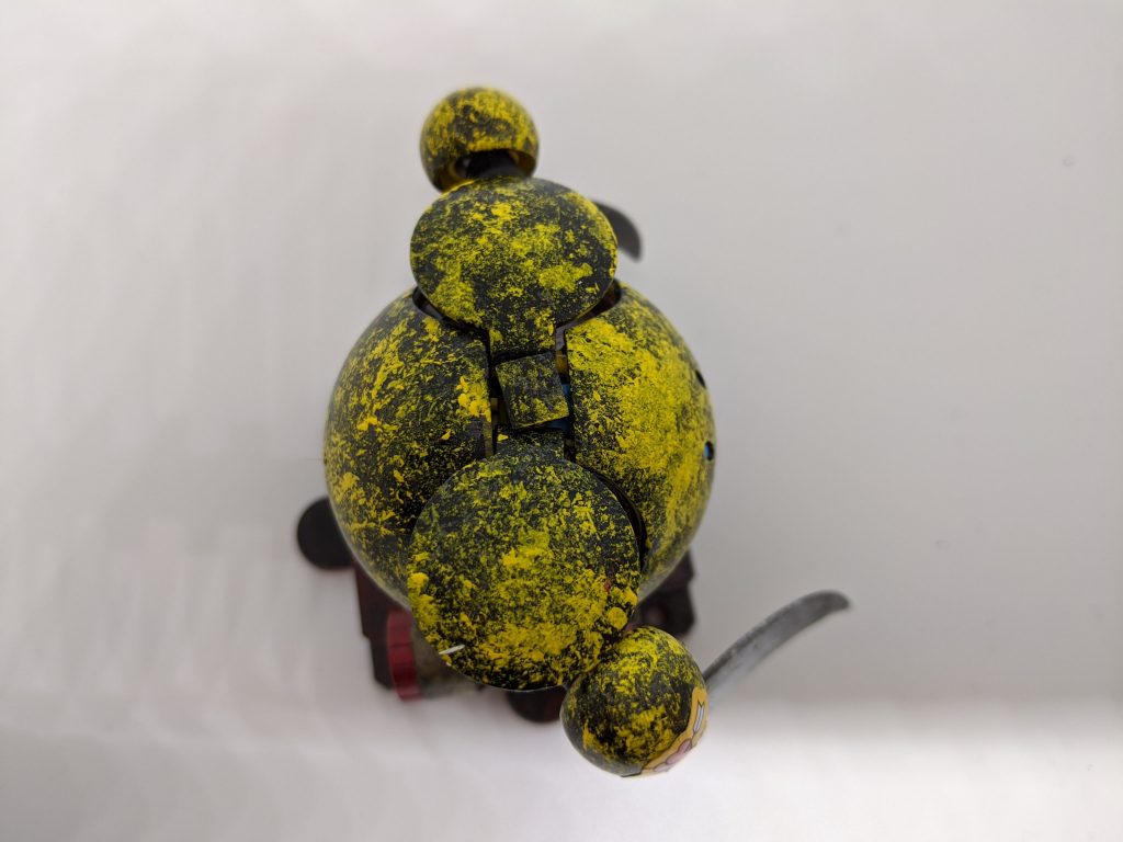 ハロレロの鎌もラップ塗装で仕上げてます。