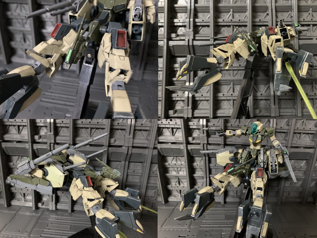 マシンライダーをベースにライトニングBWSやら旧キットのドーベンウルフやらヴィートルーウェポンズやら自分でも何使ったか覚えてないレベルで色んなパーツを使ってます。アーマーの腕部にビームサーベルが付けられるようにしたり、コンバット・コアを乗せられたり出来ます。