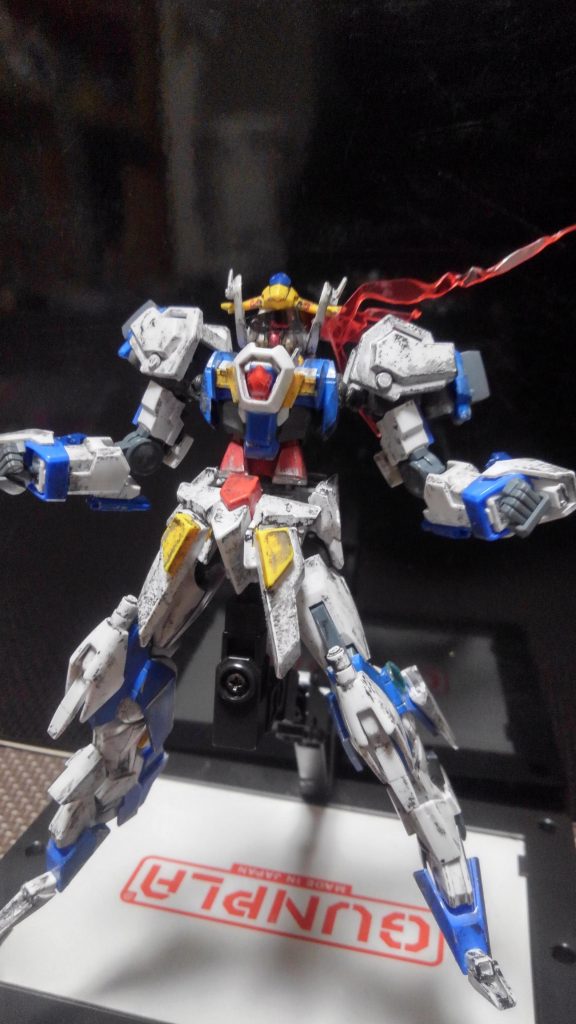 角の間を通してさす感じの付け方