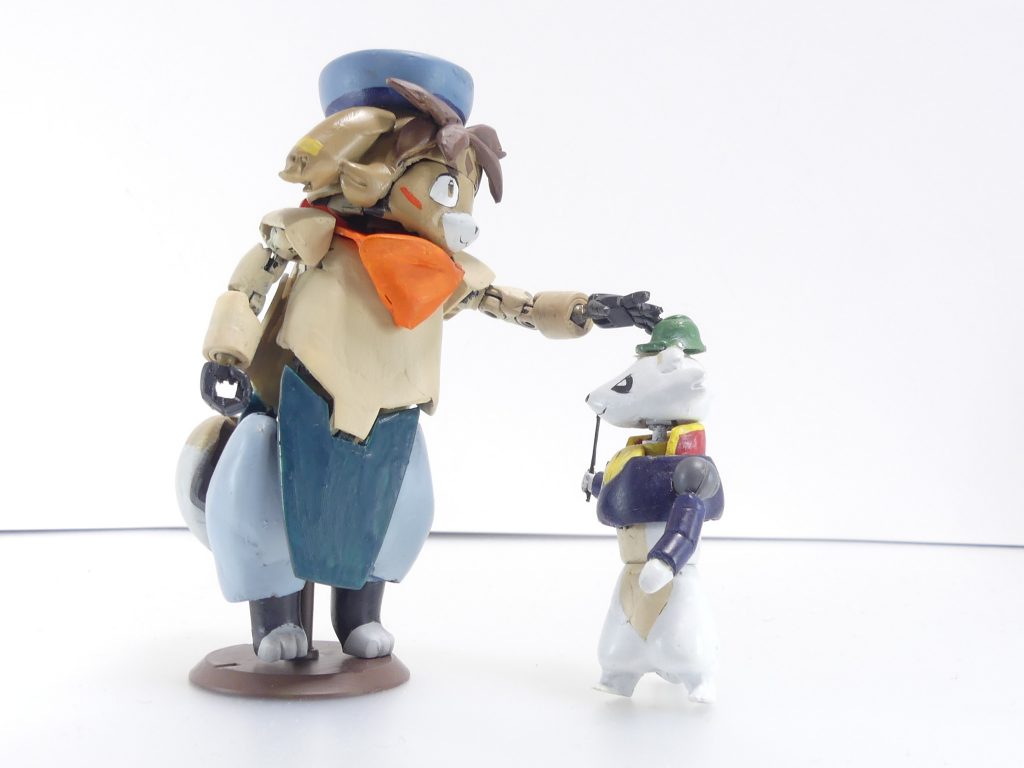 ロンメル隊長とも。サイズが大きくなった分製作工程はロンメル隊長の比ではなく、エルドラの民は形状・配色ともに複雑なので苦労しましたがなんとか形になりました。