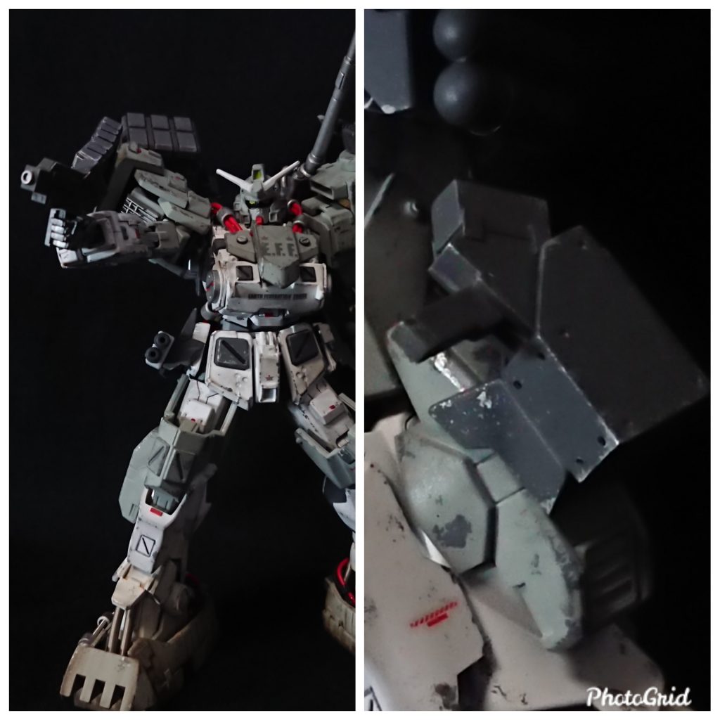 ビームハンドガン
脚部のホルダーにマウントされる。ビームスプレーガンと同等の威力で、連射性のみ上回る。