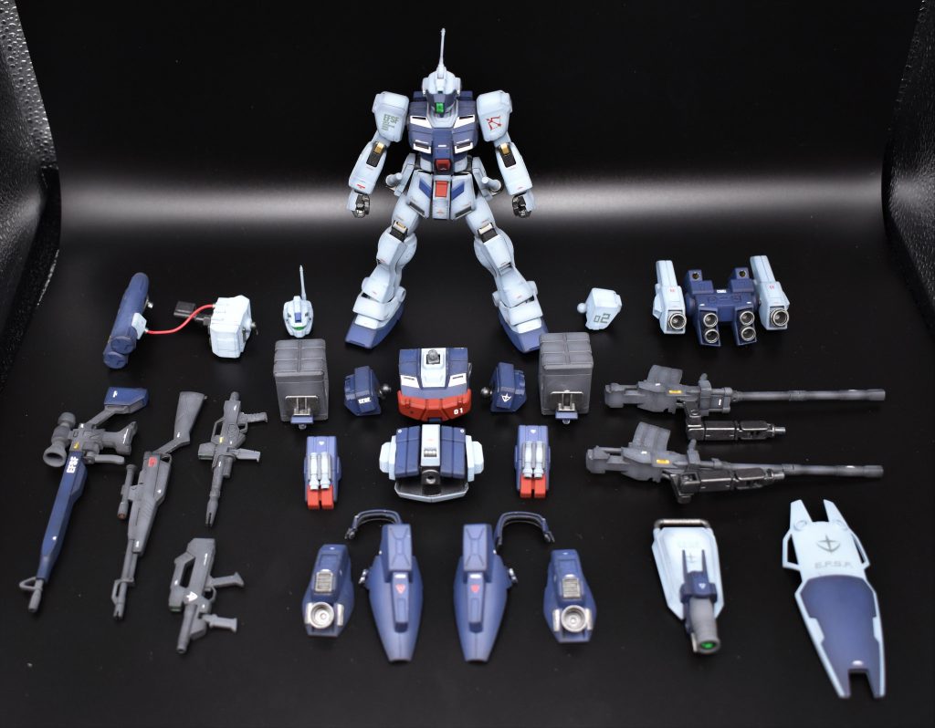 ウエポンセット
黒立ち上げ、シャドーが少し残る程度で塗装しています。