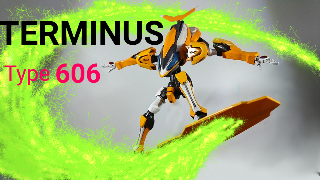 バンダイのメカニックコレクションの箱絵風に加工した写真です。