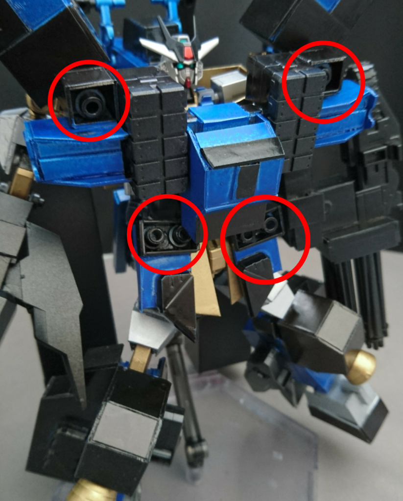 武装3 中型ミサイルポット
◯部分に計6つ装備しています!