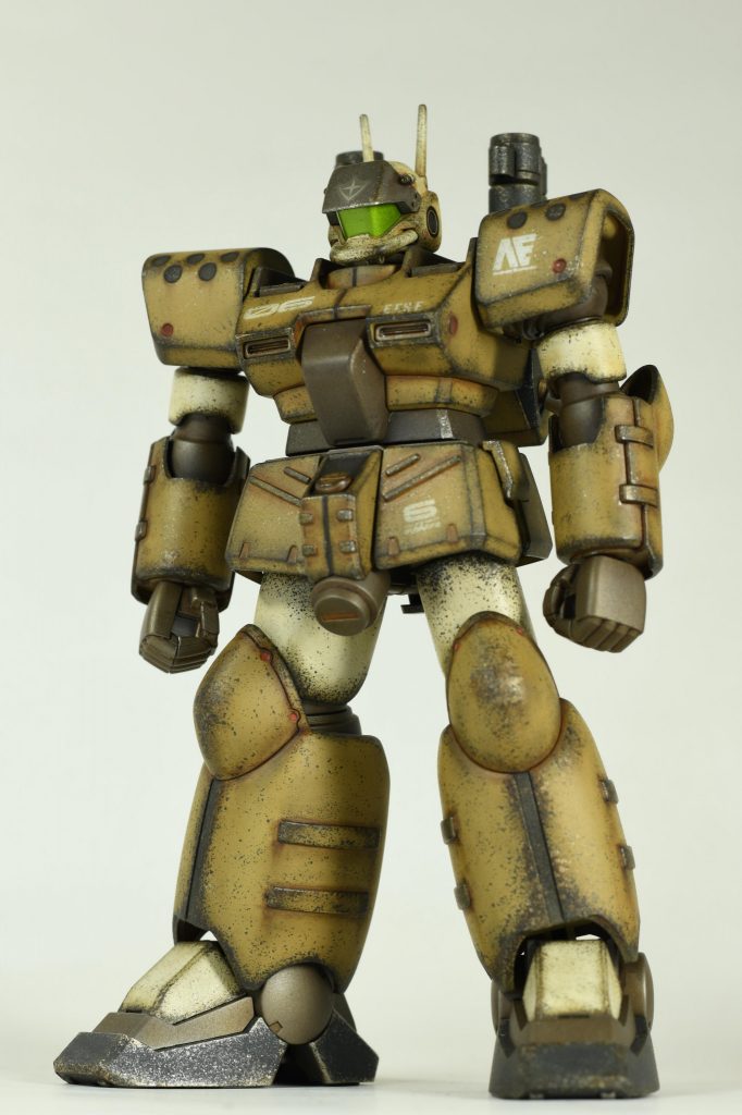 HGガンキャノン量産型 ウェザリング仕上げ–2枚目/制作者：LEDsen