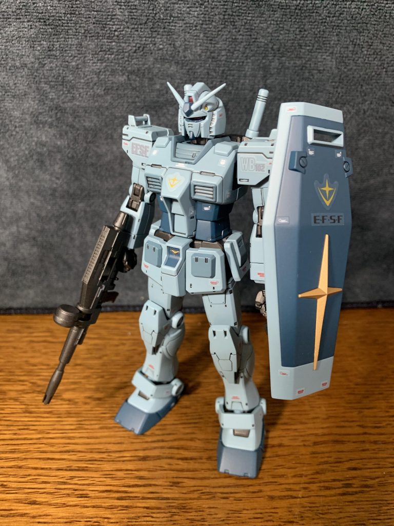 可動域ももちろん素晴らしいキットですが、プロポーションも今まで組んだガンダムの中でも頭・胴・足のバランスがとても良い感じでした。