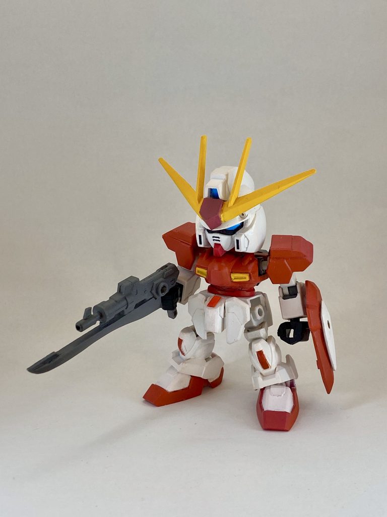 本体はSDEXのストライクとトライバーニングで、それにバトルアームアームズムとアヴァランチレックスバスターのパーツを付けました。