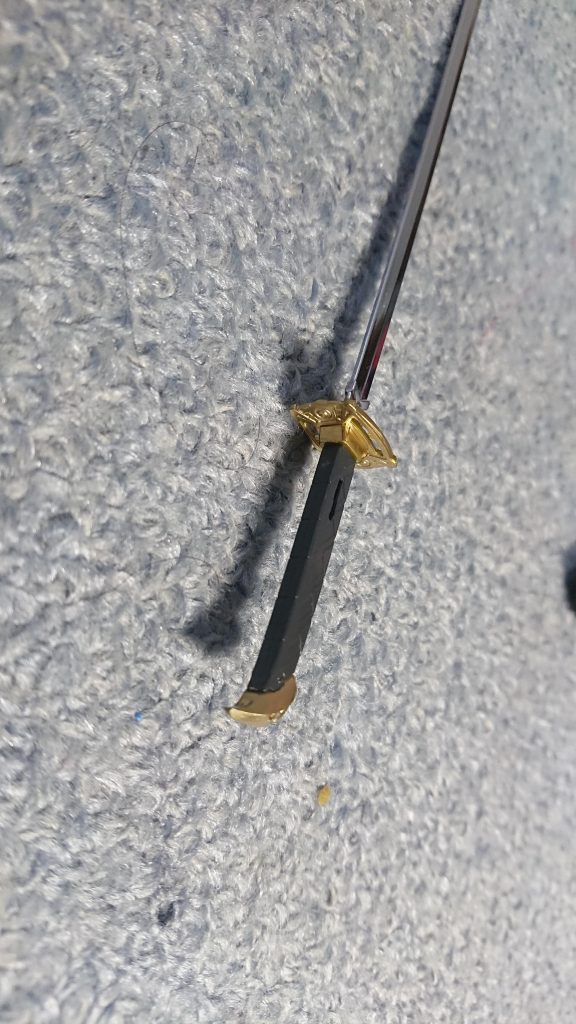 ガーベラストレート/タイガーピアスの鞘や鍔の金は塗装しました