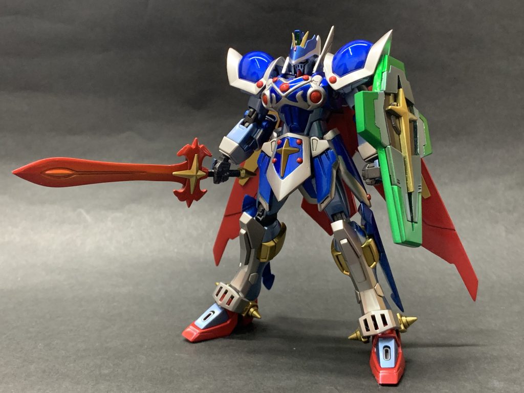 カラーリングはメタルロボット魂のキットを参考にキャンディ塗装やパール塗装をしてます。