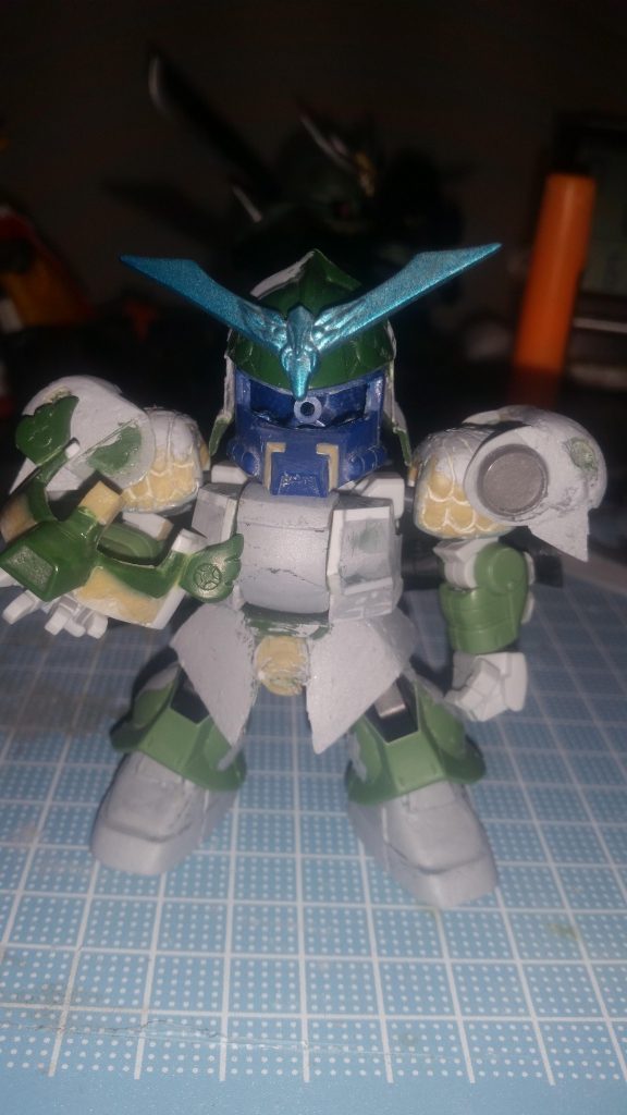 マスクを付けてる様にしたかったのですが、ダサいのでやめました。

代わりにお湯丸で口部分を複製して形状の違うものを用意。