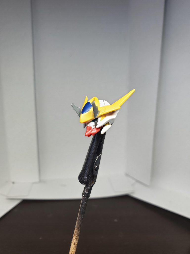 バルバトスルプスの顔に角を増やしたところから妄想が始まりました。鬼っぽくね?というイメージを受けてミキシングスタート。