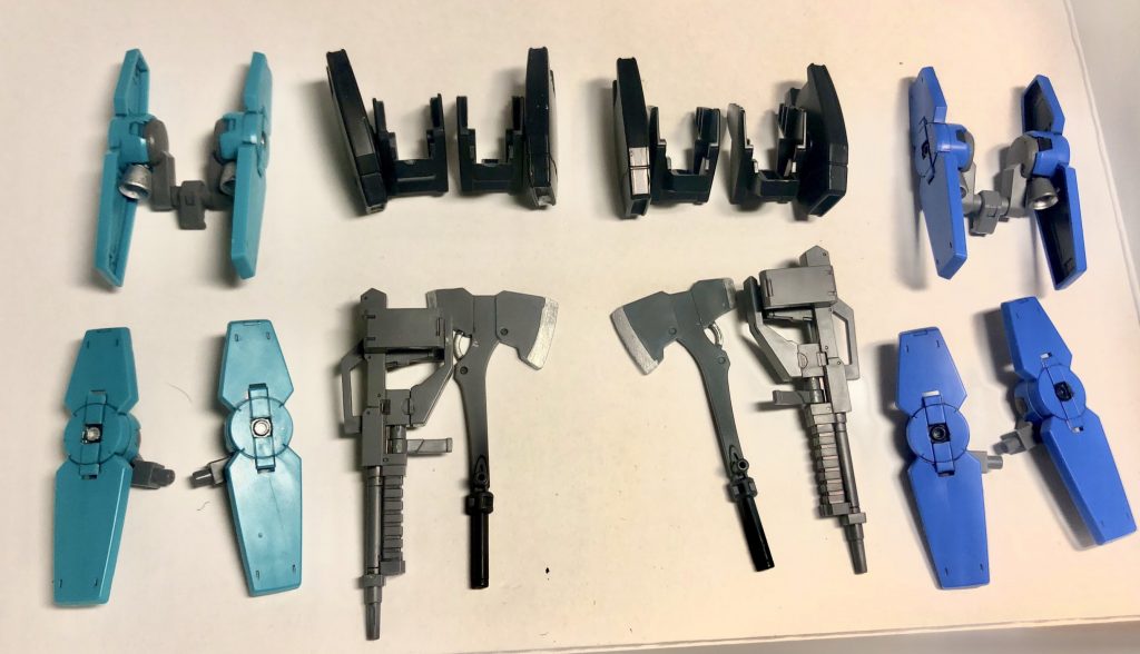 ついでにオマケ程度のその他付属品一覧です。
当然といえば当然ですが、一般販売のグレイズリッターとプレバン 販売のグレイズリッター、付属品は全て同じです。