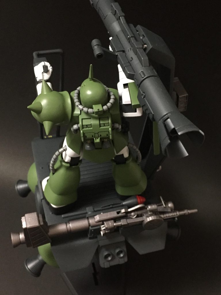 3連装ミサイルポッド
シュツルム・ファウスト
ジャイアント・バズ
105㍉ ザクマシンガン
各部ネオジム磁石による接続で自由に取り外し可能になってます(*`･ω･´)頑張った
これで敵が来ても安心だね( ˙꒳​˙  )わぁい