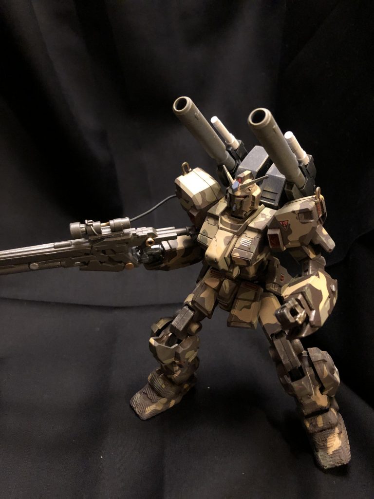 マスキングで迷彩を施したのですが、楽し過ぎて制作過程がほぼ残してませんでした…
最後まで見て頂きありがとうございます！