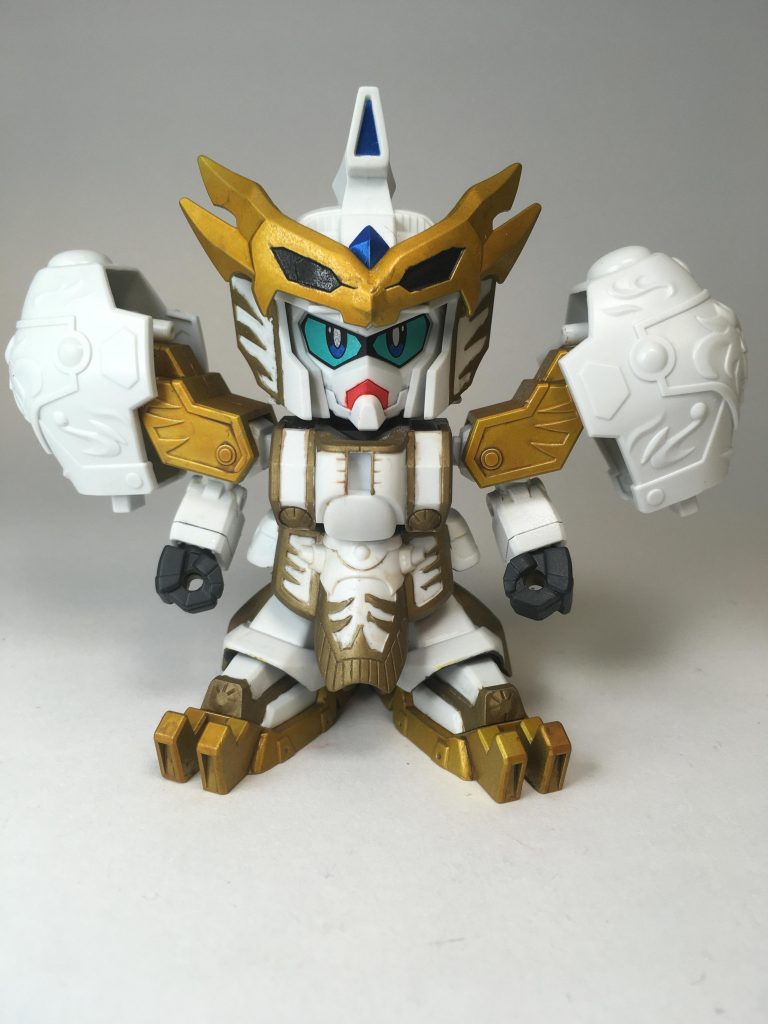 ガンダム単体
孫策サイサリスを使用したのは…
・たまたま余ってた
・体積がありそうだから、重りを仕込み易いと思った
・鋼甲機はヴァルヴァロがモチーフだから、
ガトーとケリィの機体の組み合わせなら
まぁ的外れでは無いかな?
といった理由
やはり本体はカニ