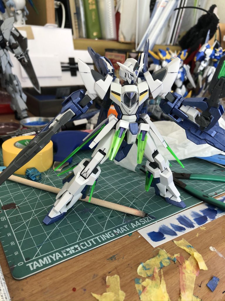 それからバックパックをリボーンズにして左腕にGNソードVを持たせました