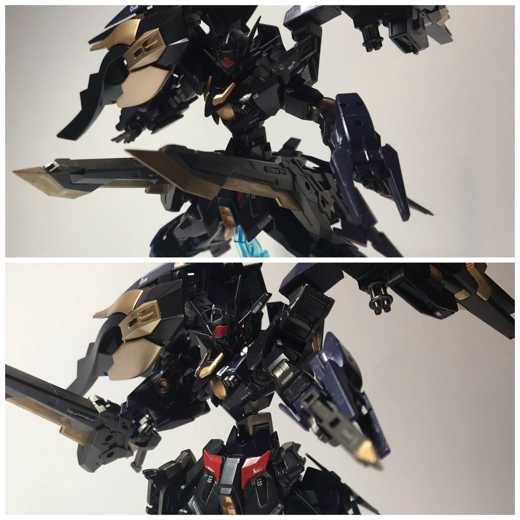 腰の武装はヴェスバーとして使うことも出来ハンドガンや大剣になるなど使い勝手の良い武装。