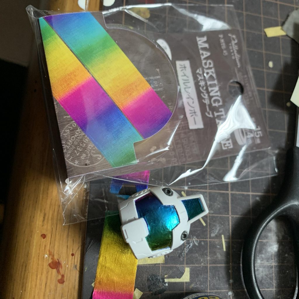 センサー部分はセリアのレインボーマスキングテープをつかってみました。