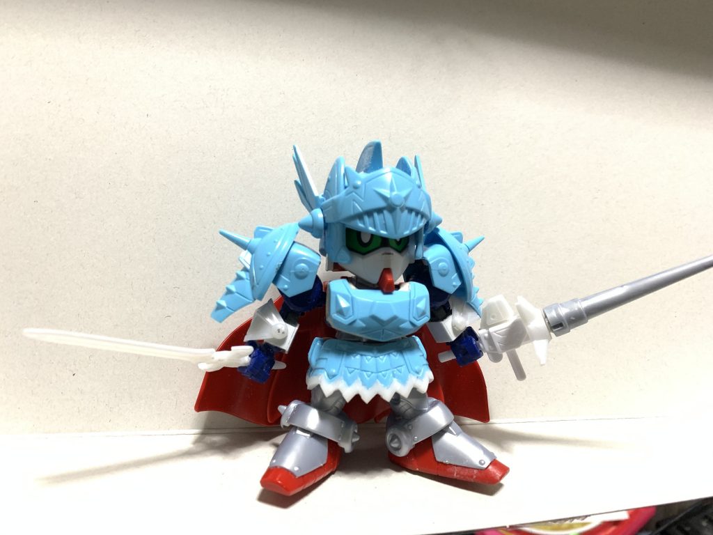 この水色一色のキットをここまで塗ったのです…