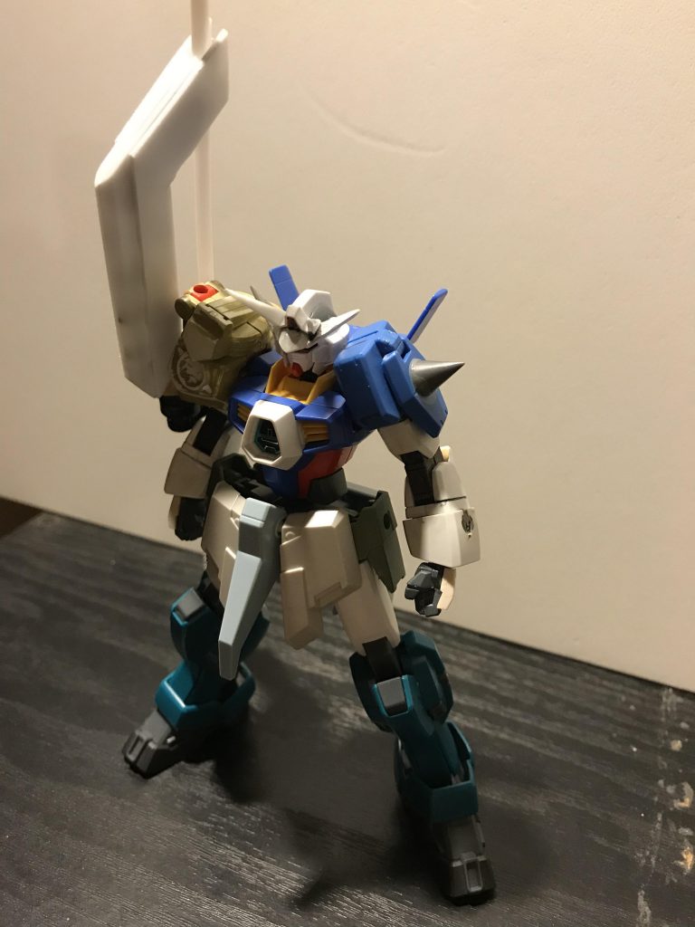 BDだと足が短かったためガンダムレオパルドダヴィンチに変更この時はまだ自作の大剣を装備しています