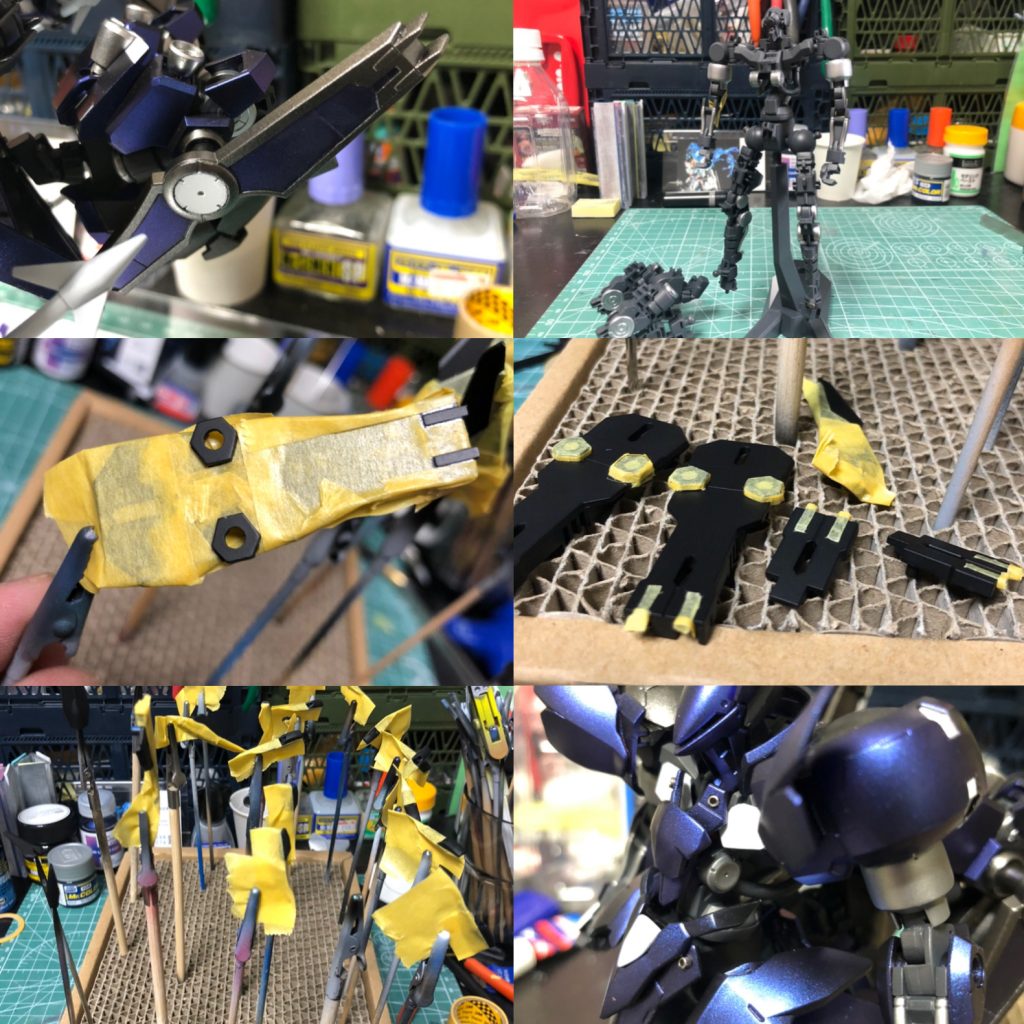 ガチャガチャうるさくなる感じはそぐわないと思ったので、さし色を塗り分けて入れたり、同系色で塗り分けたり。
なるべく元からこうだったみたいな自然な感じを目指して塗り分けました。
シッポの塗り分けはそこそこしんどかったです…途中妥協しようかと思ったんですけど、ぱんだださんに見栄張ってやるって言っちゃったんで…(´゚ω゚`)