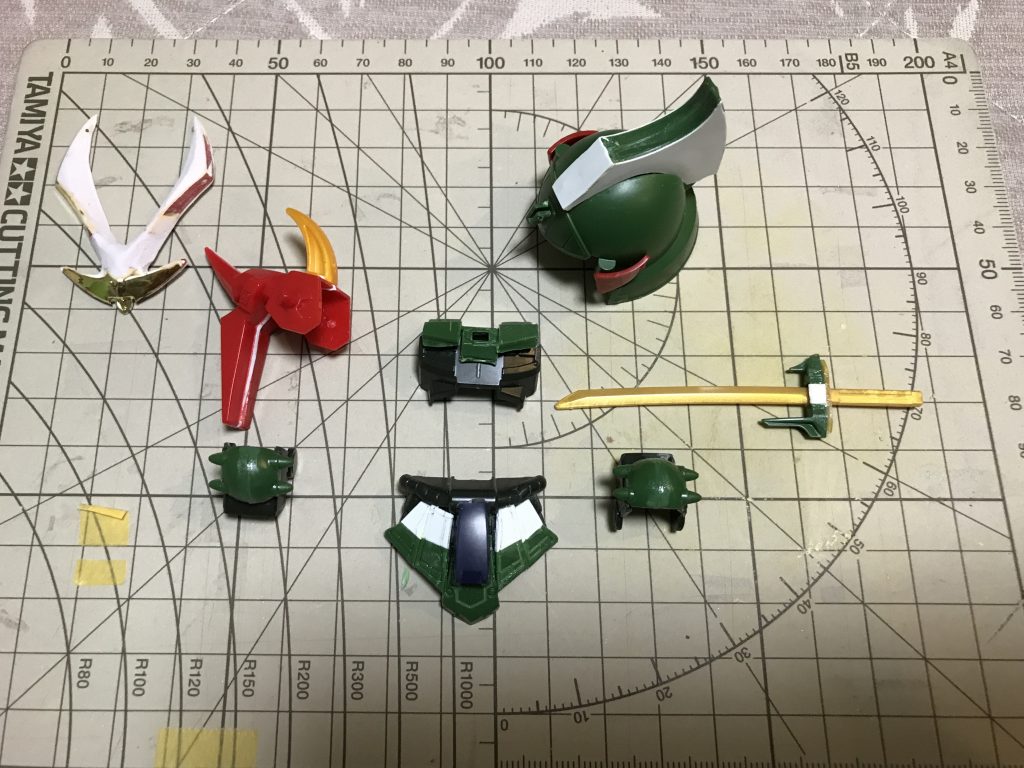 元キットをかなり流用しています。角はパテとプラ板でほぼ手作りです、