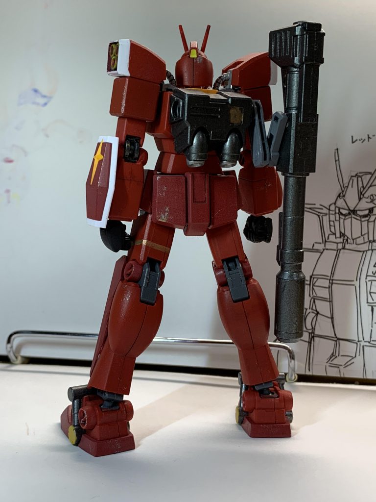 背面。
資料が手に入らなかったので、おしり側スカートだけ変更。
ふともものラインはフリーハンド。