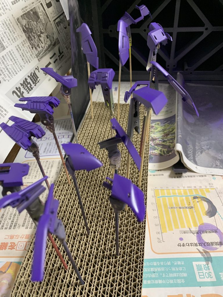 初エアブラシでサフ&塗装に挑戦！