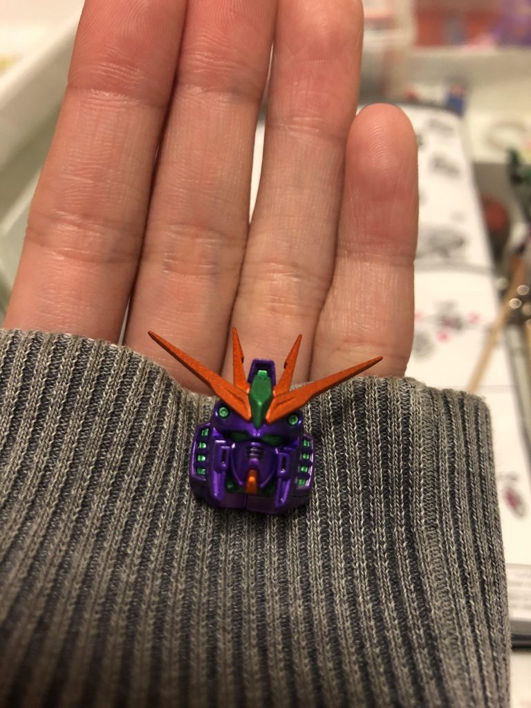 最初頭だけ試しに塗ってみて中々いい感じに出来たので続行しました☺️