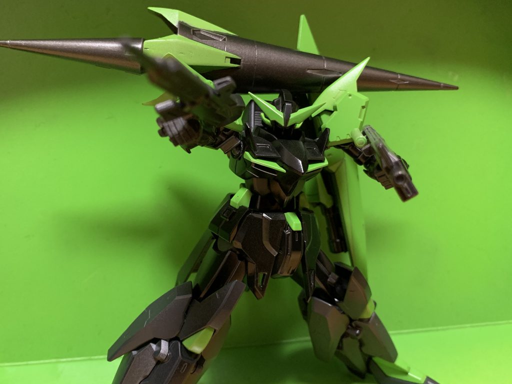 ビームライフルの構え