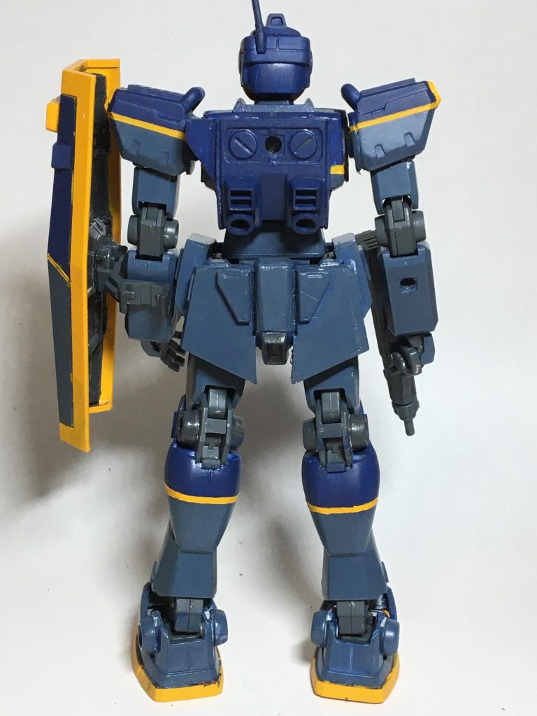 バックショット。黄色のラインは結構大変でした。